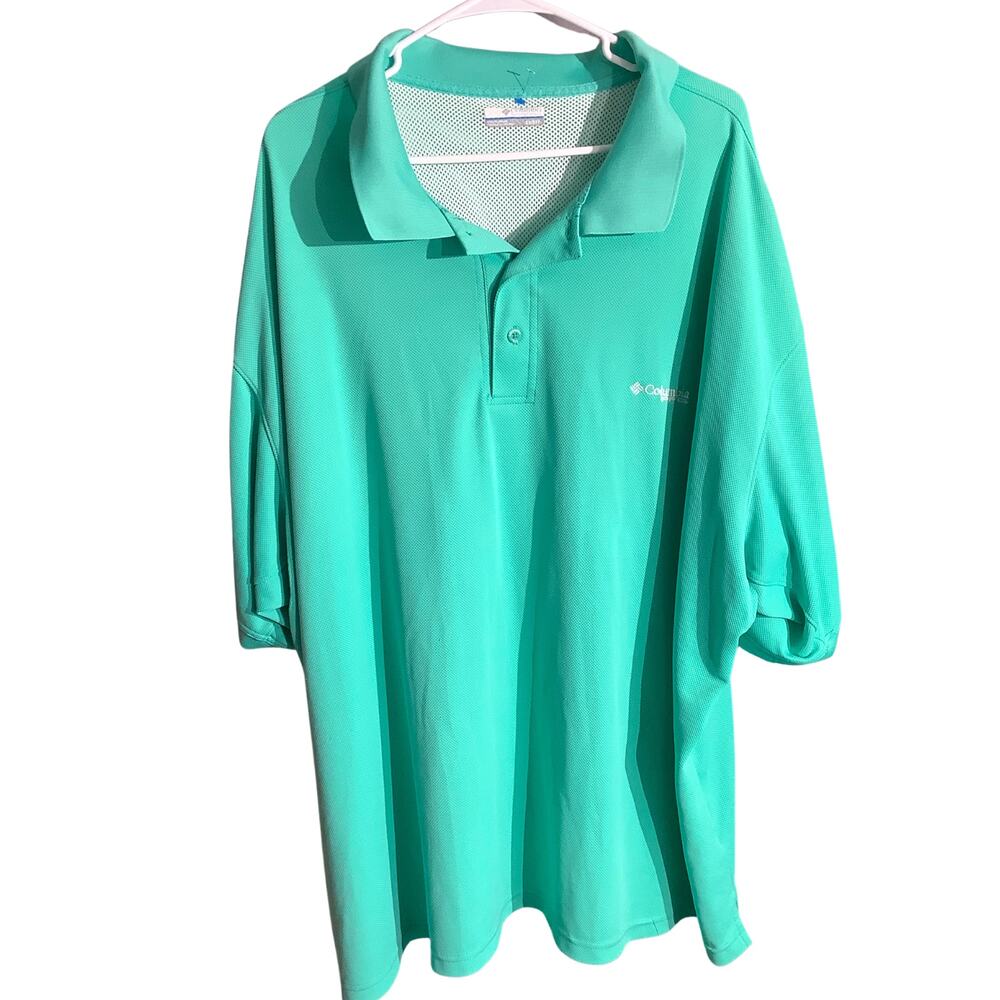 Columbia Performance Polo Shirt Men 5X — Omni-Shade, Fishing, Lightweight